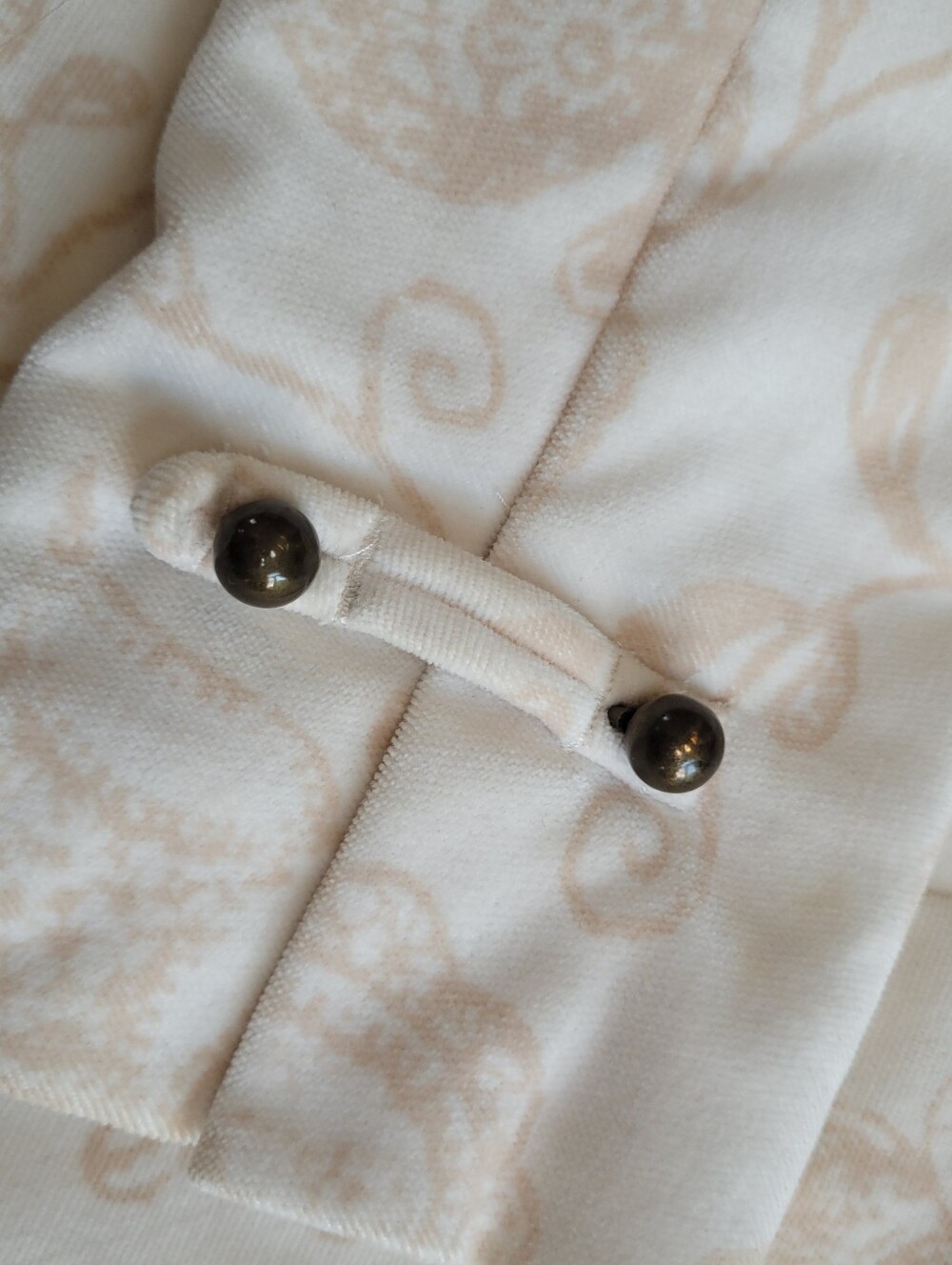 Anthropologie Elevenses Cream Latte Art Jacket Artsy Boho Size 4 - Picture 8 of 9